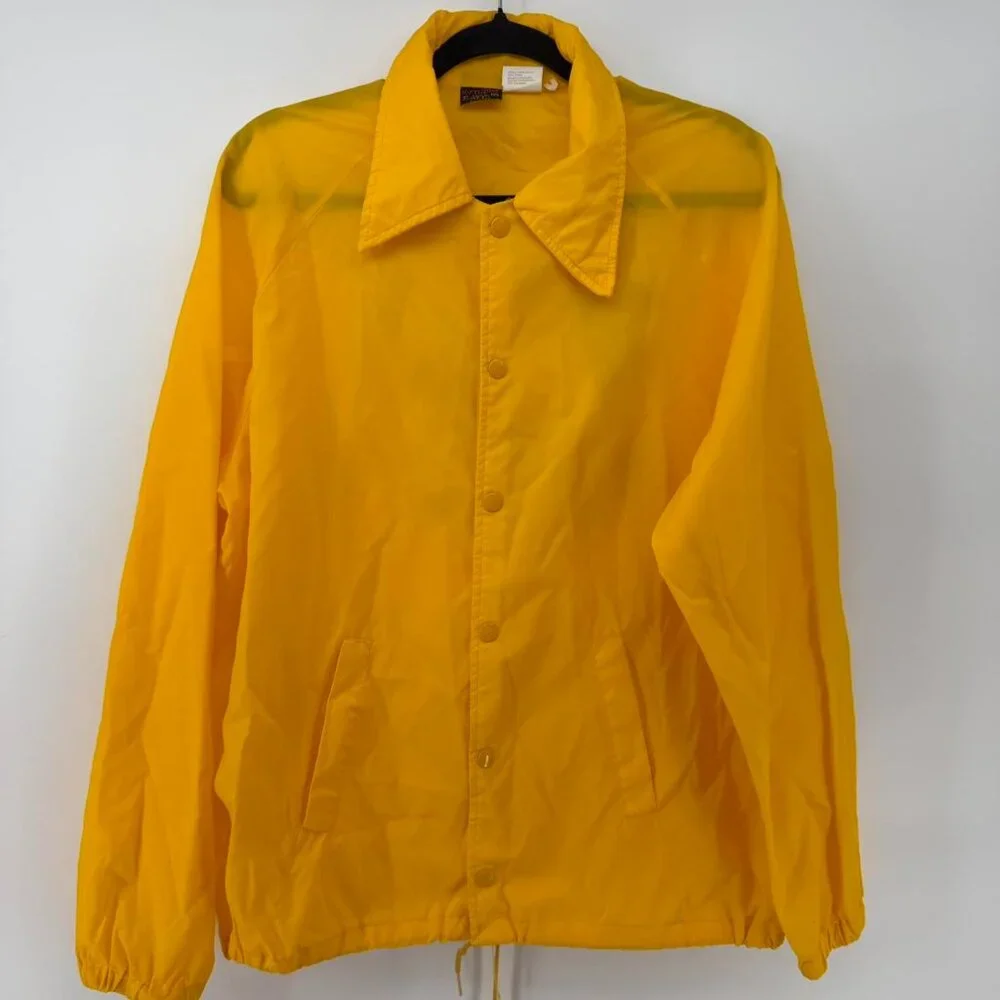 Vintage K Studio Yellow Windbreaker Big Piney River Trail Ride USA - Picture 2 of 5